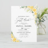 Elegant Yellow Floral Wedding Invitation 招待状 (スタンド正面)