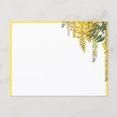 Elegant Yellow Flowers Botanical Postcard ポストカード (正面)