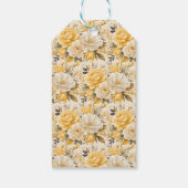 Elegant Yellow Ivory Cream Floral Birthday  ギフトタグ (裏面)