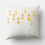 Elegant Yellow Lanterns Pillow クッション (裏面)