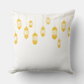 Elegant Yellow Lanterns Pillow クッション (正面)