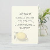 Elegant Yellow Lemon Tuscany Wedding 招待状 (スタンド正面)