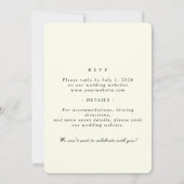 Elegant Yellow Lemon Tuscany Wedding 招待状 (裏面)