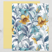 Elegant Yellow Lily Flowers Scrapbook Paper (正面/裏面)