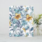 Elegant Yellow Lily Flowers Scrapbook Paper (スタンド正面)