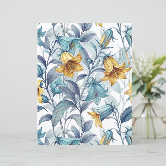 Elegant Yellow Lily Flowers Scrapbook Paper (スタンド正面)