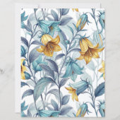 Elegant Yellow Lily Flowers Scrapbook Paper (正面)