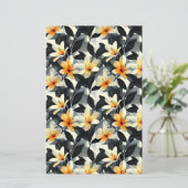Elegant Yellow Lily Flowers Scrapbook Paper (スタンド正面)