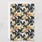Elegant Yellow Lily Flowers Scrapbook Paper (正面)