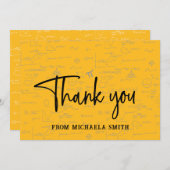 Elegant Yellow Mathematics Formulas Graduation サンキューカード (正面/裏面)