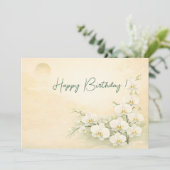 Elegant Yellow Orchid Birthday Card シーズンカード (スタンド正面)
