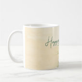 Elegant Yellow Orchid Birthday Mug コーヒーマグカップ (左)