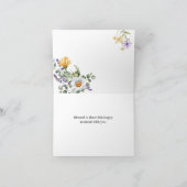 Elegant Yellow Purple Wildflower Wedding サンキューカード (内部)