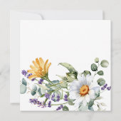 Elegant Yellow Purple Wildflower Wedding セーブザデート (裏面)