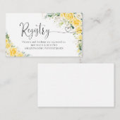 Elegant Yellow Registry Enclosure Card エンクロージャーカード (正面/裏面)