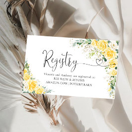 Elegant Yellow Registry Enclosure Card エンクロージャーカード