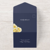 Elegant Yellow Rose Floral Wedding オールインワン招待状 (外側)