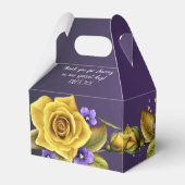 Elegant Yellow Roses, Purple Violets 50th Anniv | フェイバーボックス (裏面サイド)