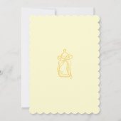 Elegant Yellow Scalloped Baby Shower Invitation 招待状 (裏面)