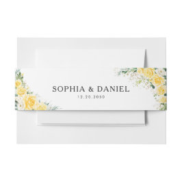 Elegant Yellow The Wedding Of Invitation 招待状ベリーバンド