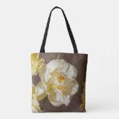 Elegant Yellow tulip Floral Art トートバッグ (裏面)