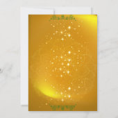 Elegant Yellow Wedding Invitation with Gold Sparks 招待状 (裏面)