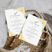 Elegant Yellow Wedding Menu メニュー