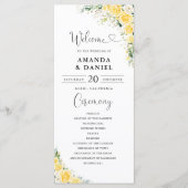 Elegant Yellow Wedding Program プログラム (正面)