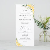 Elegant Yellow Wedding Program プログラム (スタンド正面)