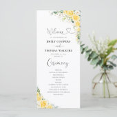 Elegant Yellow Wedding Program プログラム (スタンド正面)