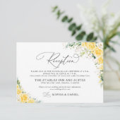 Elegant Yellow Wedding Reception Card エンクロージャーカード (スタンド正面)