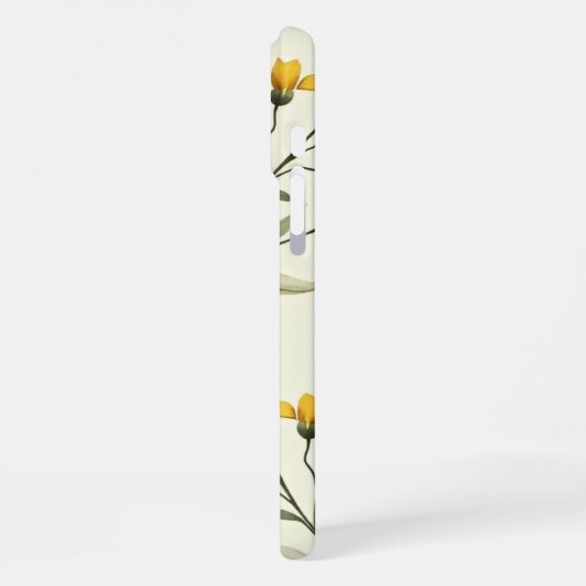 Elegant Yellow Wildflower Phone Case iPhoneケース (左側面)