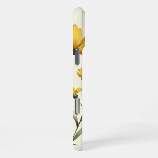 Elegant Yellow Wildflower Phone Case iPhoneケース (右側面)