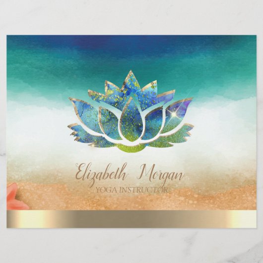 Elegant Yoga Instructor Blue Lotus   チラシ (正面)