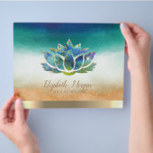 Elegant Yoga Instructor Blue Lotus   チラシ (手)