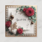 Elegant “You & Me” Gold Cursive Flat Greeting Card スクエア名刺 (正面)