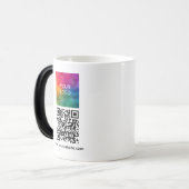 Elegant Your Logo Custom QR Code Promotional モーフィングマグカップ (正面左)