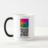 Elegant Your Logo Custom QR Code Promotional モーフィングマグカップ (左)
