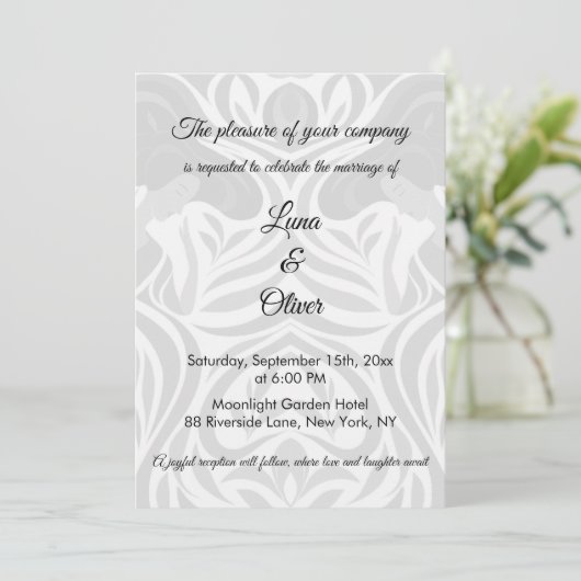 Elegant Yumeji-Inspired Wedding Invitation | MOMO 招待状 (スタンド正面)