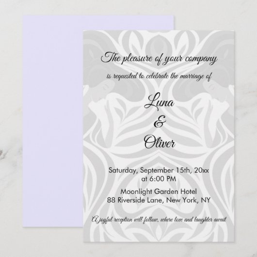 Elegant Yumeji-Inspired Wedding Invitation | MOMO 招待状 (正面/裏面)