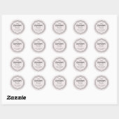 Elegant Zamzam Water Gift Favor  with Custom names ラウンドシール (シート)
