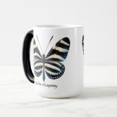 Elegant Zebra Long Wing Butterfly Wrap  モーフィングマグカップ (正面左)