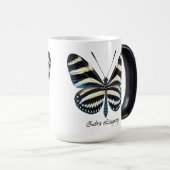 Elegant Zebra Long Wing Butterfly Wrap  モーフィングマグカップ (正面右)