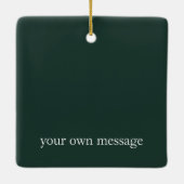 Eleganteパーソナライズ名と写真リース セラミックオーナメント (裏面)