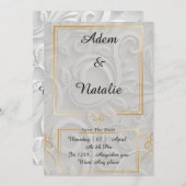 élégante carte d'invitation   招待状 (正面/裏面)