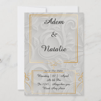 élégante carte d'invitation   招待状