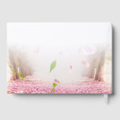 elegante de bodas y compromiso con flores y brillo ゲストブック (裏面)