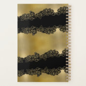 elegante dorada personalizada con rosas プランナー手帳 (裏面)