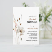 Elegante ducha de novias con flores de Boho 招待状 (スタンド正面)