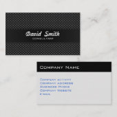 Elegante fibra de carbono moderna  profesional 名刺 (正面/裏面)